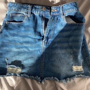 Jean mini skirt
